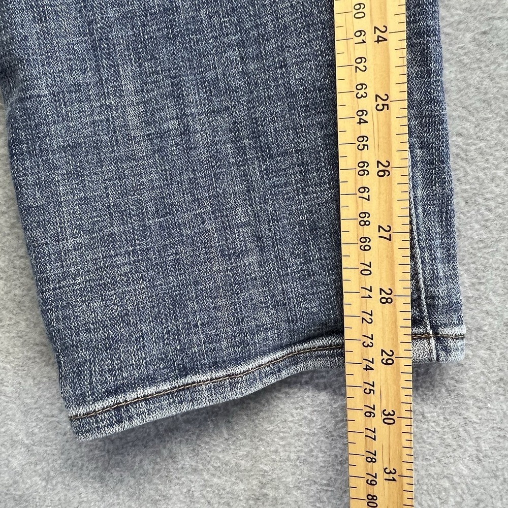 Kut From The Kloth Straight Leg Jeans Women's 12 Blue Med Wash Denim Distressed - Picture 11 of 14